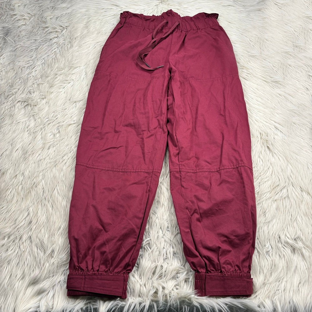 Urban Outfitters Women's M Red Paper‎ Bag Jogger Pants Sporty Utility Urban